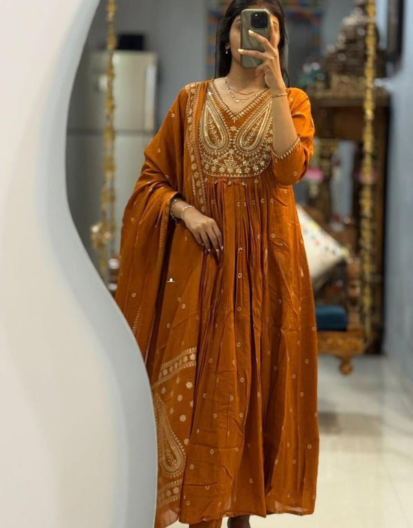 Umed's Festive Polka Aline kurta Set