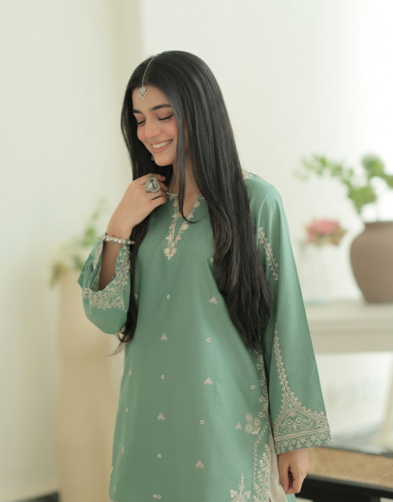 Designer Pakistani Kurta with heavy work pants