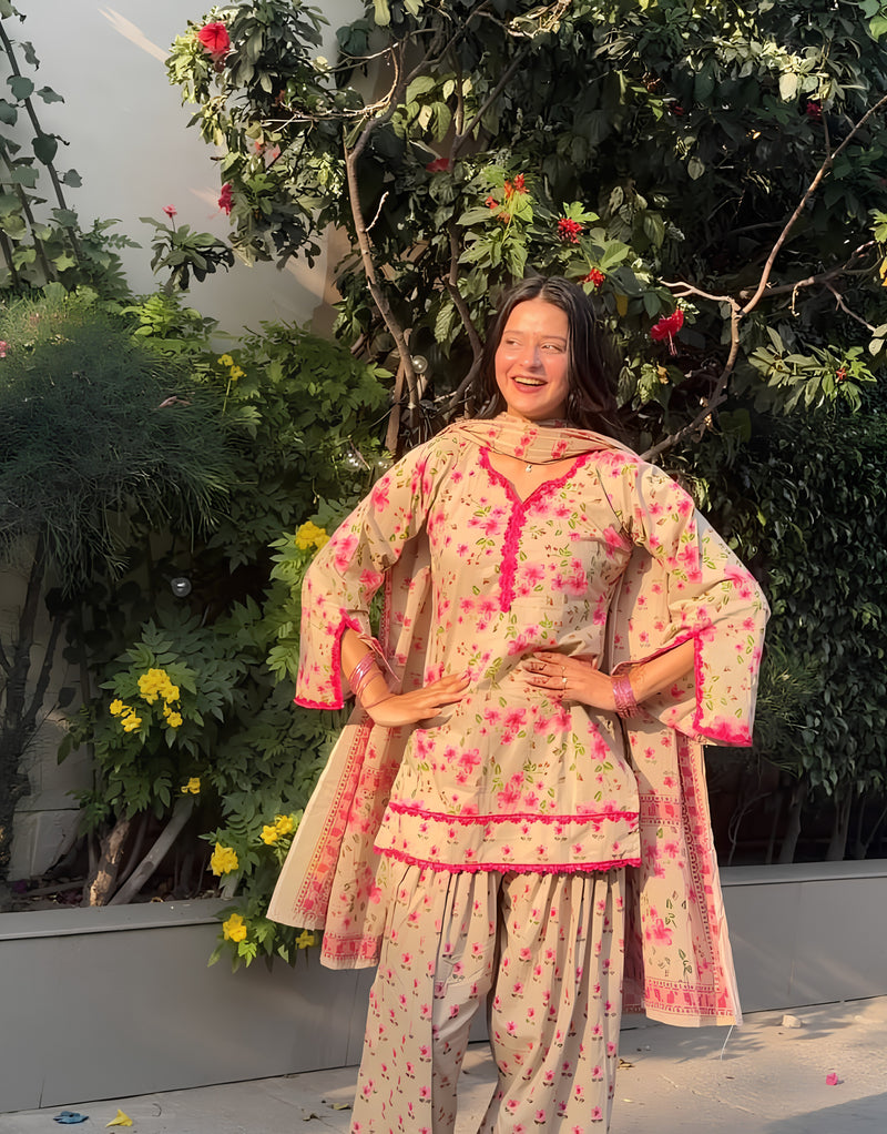 Rumi blockprint farshi kurta set