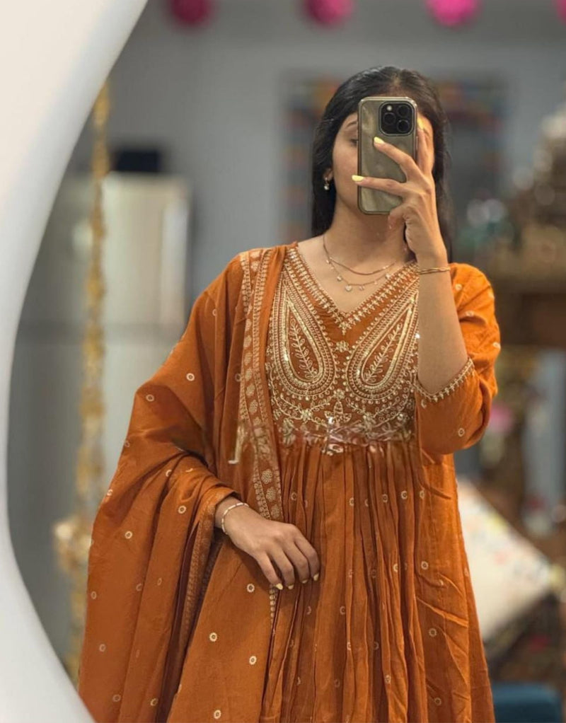 Umed's Festive Polka Aline kurta Set