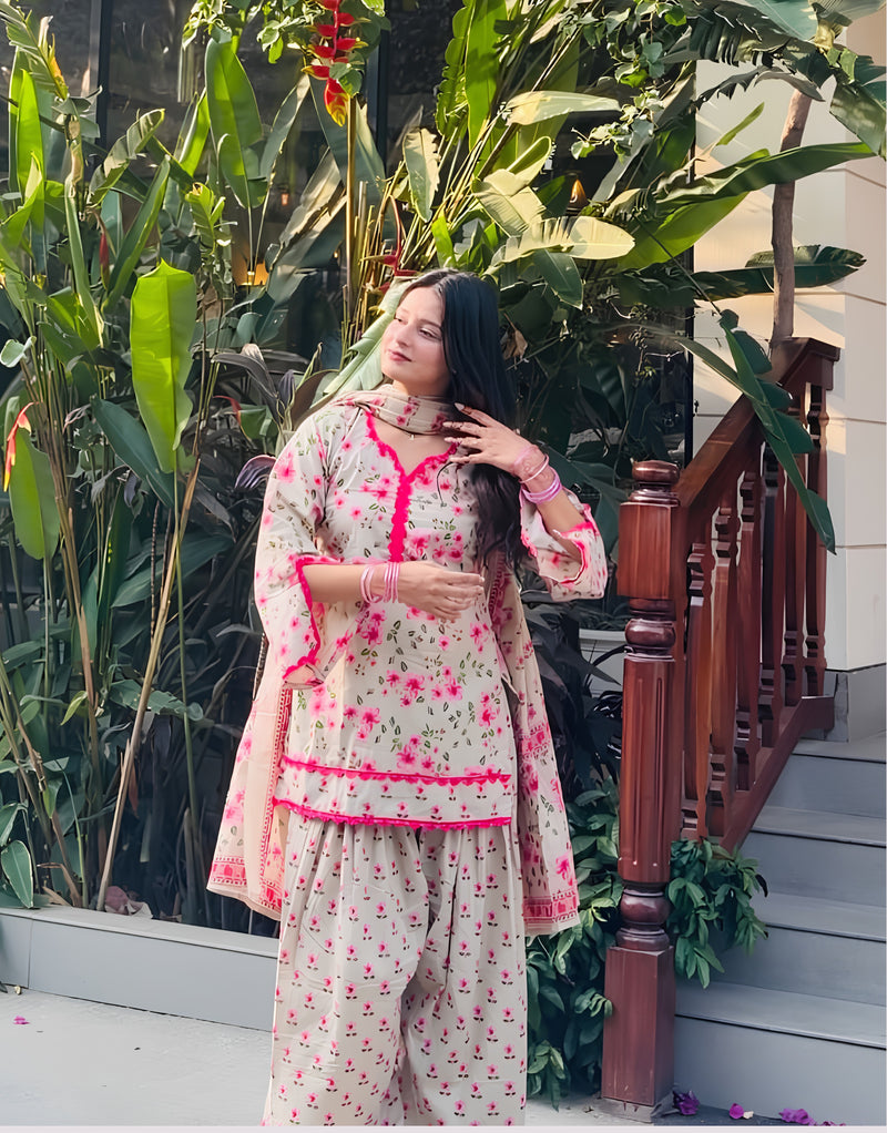 Rumi blockprint farshi kurta set
