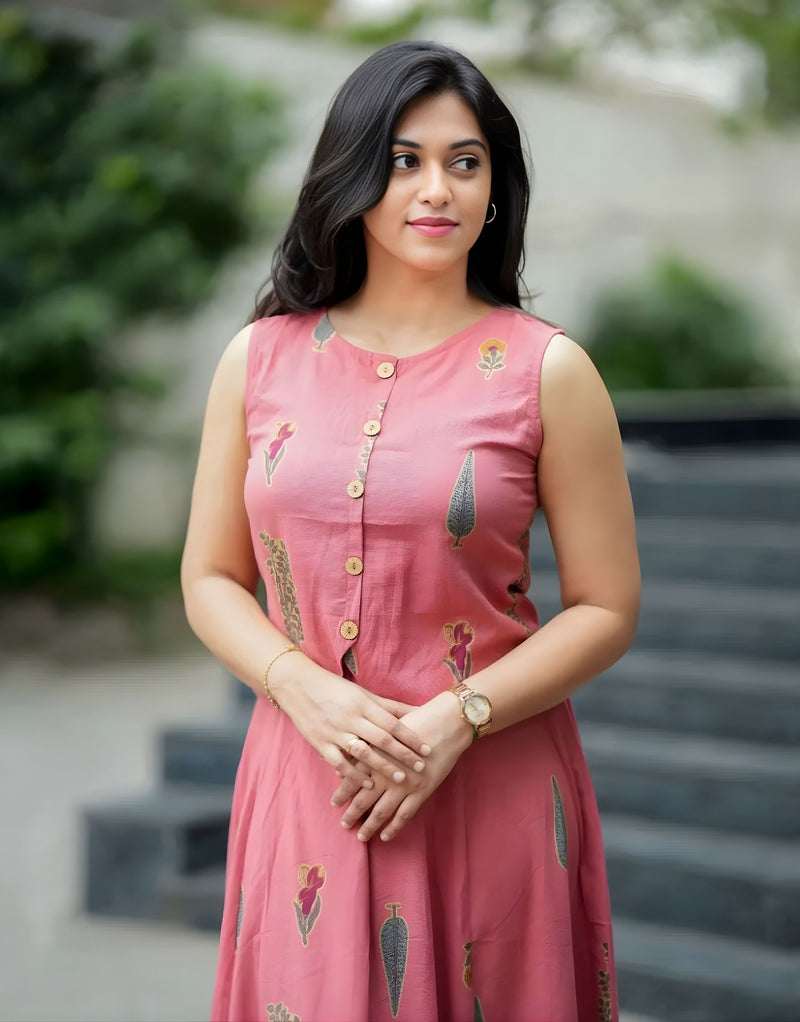 Rosy Blush top with skirt set